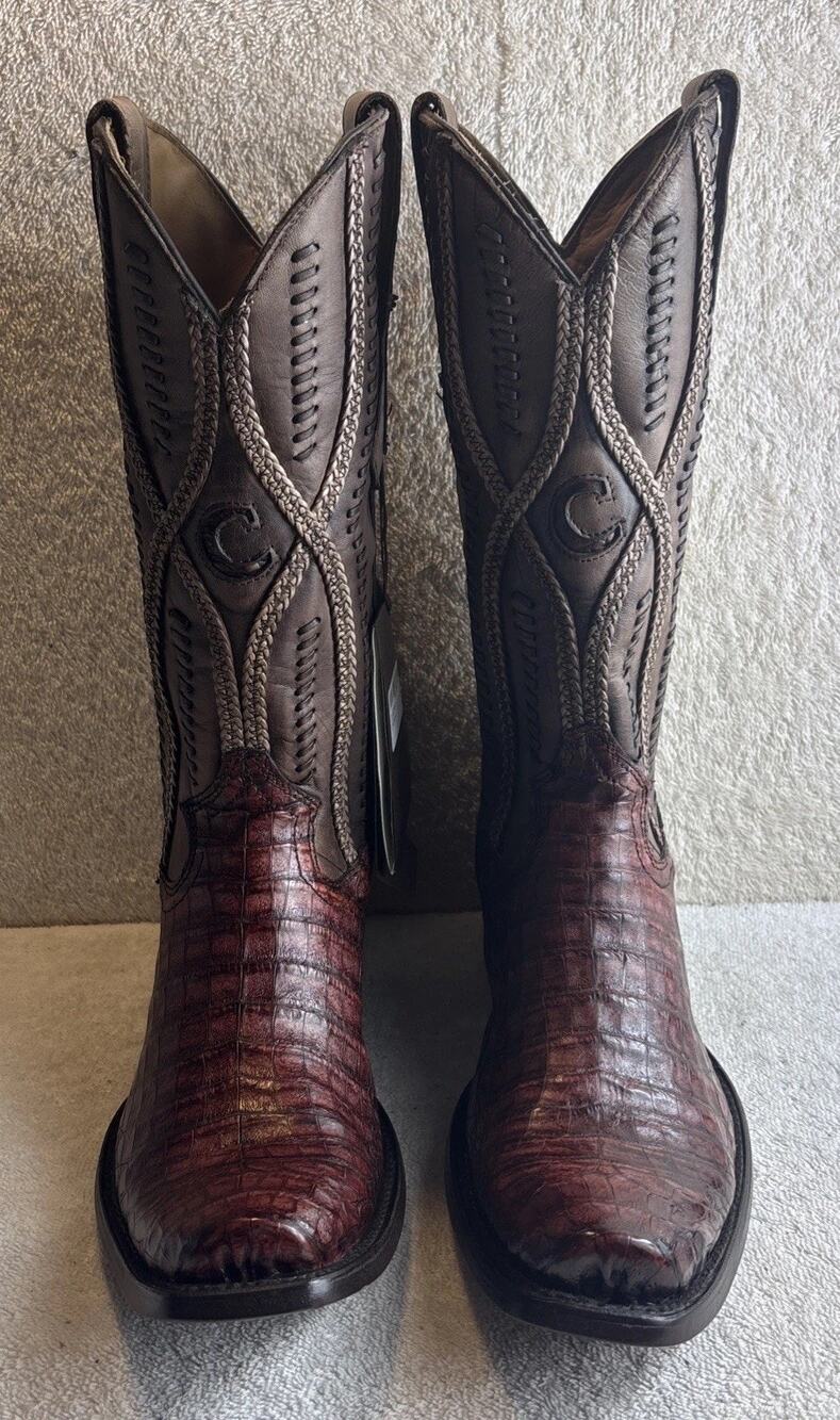 Cuadra Men's Caiman/fuscus Leather Narrow Square Toe Boots Size 7 EE 57712